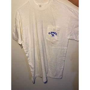 Vintage Joe Camel - A Pack Of Camels- White Pocket T-Shirt 1990 XL